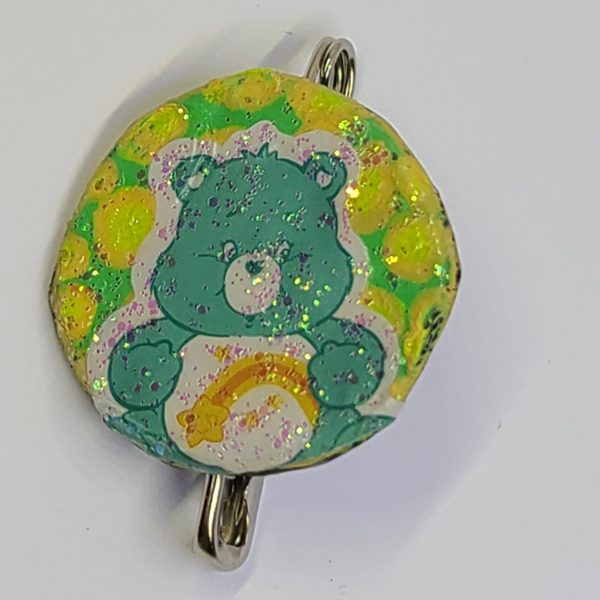 Wish Bear Bottle Cap Pin Care Bear Inspired - Image 2