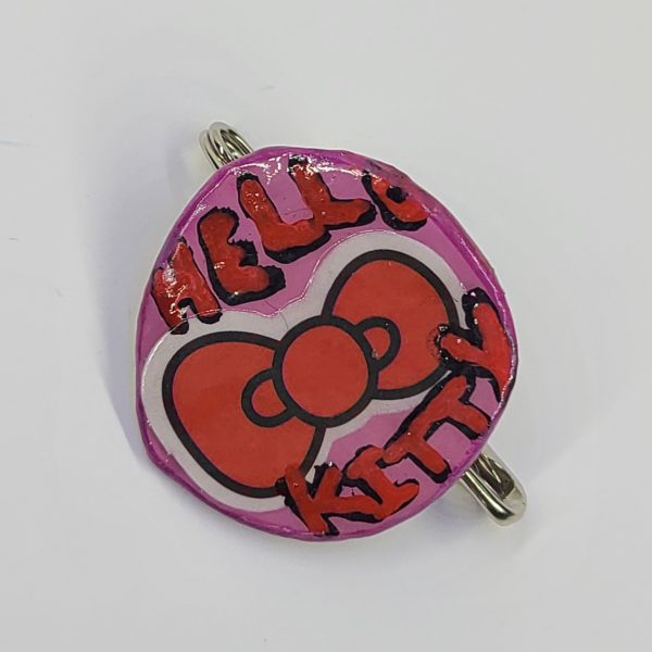 Hello Kitty Bow Bottle Cap Pin Sanrio Inspired