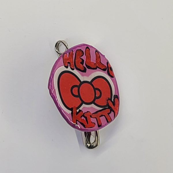 Hello Kitty Bow Bottle Cap Pin Sanrio Inspired - Image 2