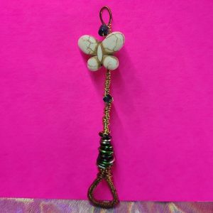 Butterfly Handmade Bubble Wand Wire Wrapped Pendant