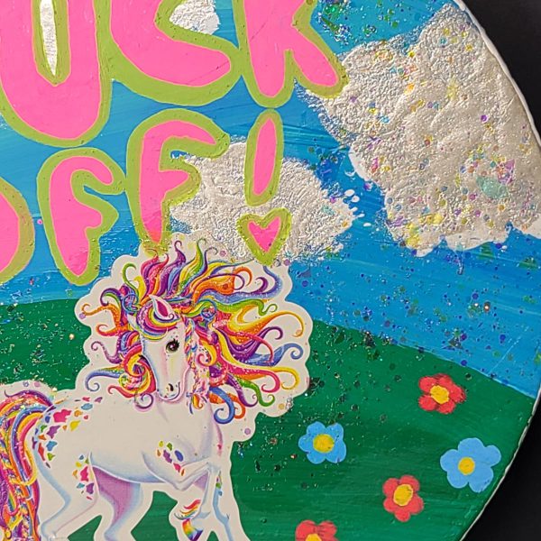 FUCK OFF! Painting on Upcycled Wood - Image 5