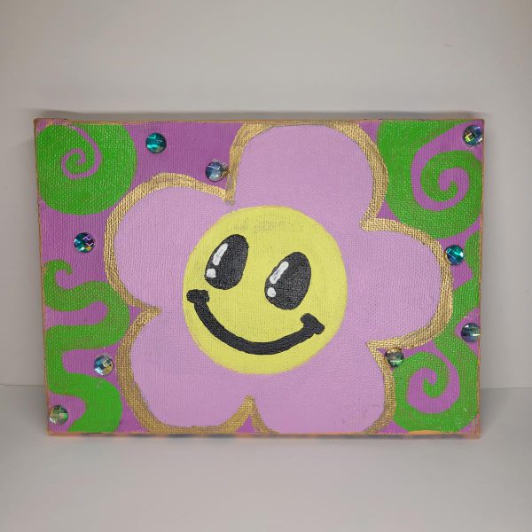 GROOVY BABY! Painting on 5x7 Canvas