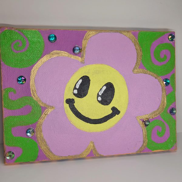 GROOVY BABY! Painting on 5x7 Canvas - Image 3