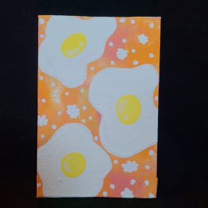 Sunnyside up 4x6 painting on canvas
