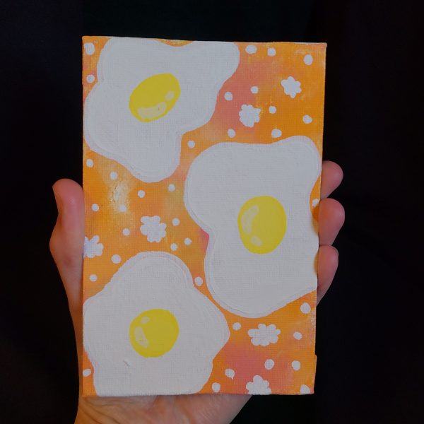 Sunnyside up 4x6 painting on canvas - Image 3