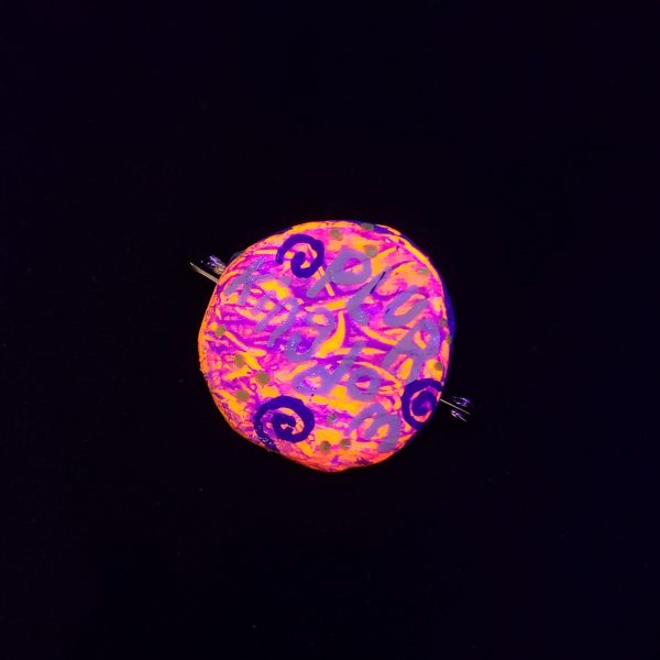 Funky PLUR Kingdom bottle cap pin - Image 3