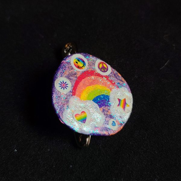 Rainbow Sparkles bottle cap pin - Image 3