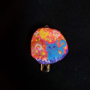 Neon Kitty bottle cap pin