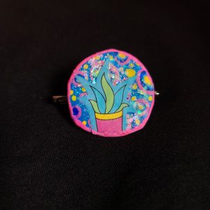 House Plant bottle cap pin